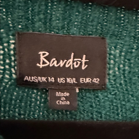 Bardot Forest Green Long Sleeve Dress - Picture 4 of 5